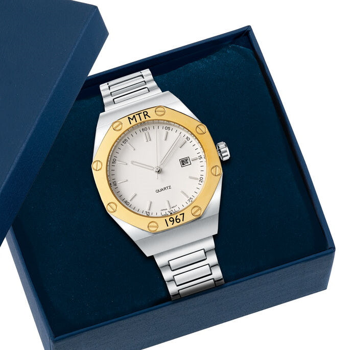 Reloj de hombre personalizado con el año de nacimiento