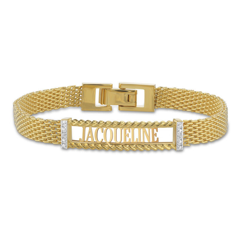 Pulsera personalizada talla diamante