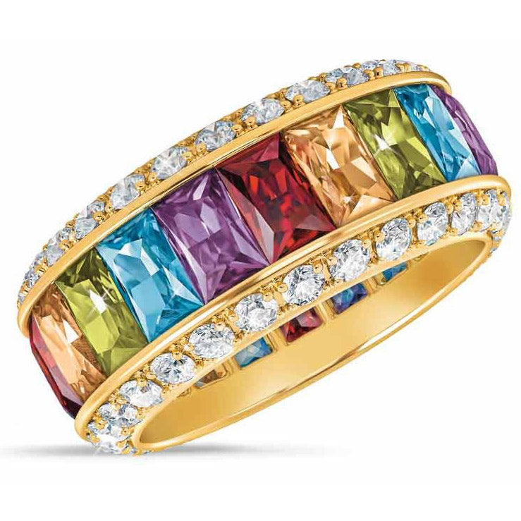 Anillo de eternidad arco iris