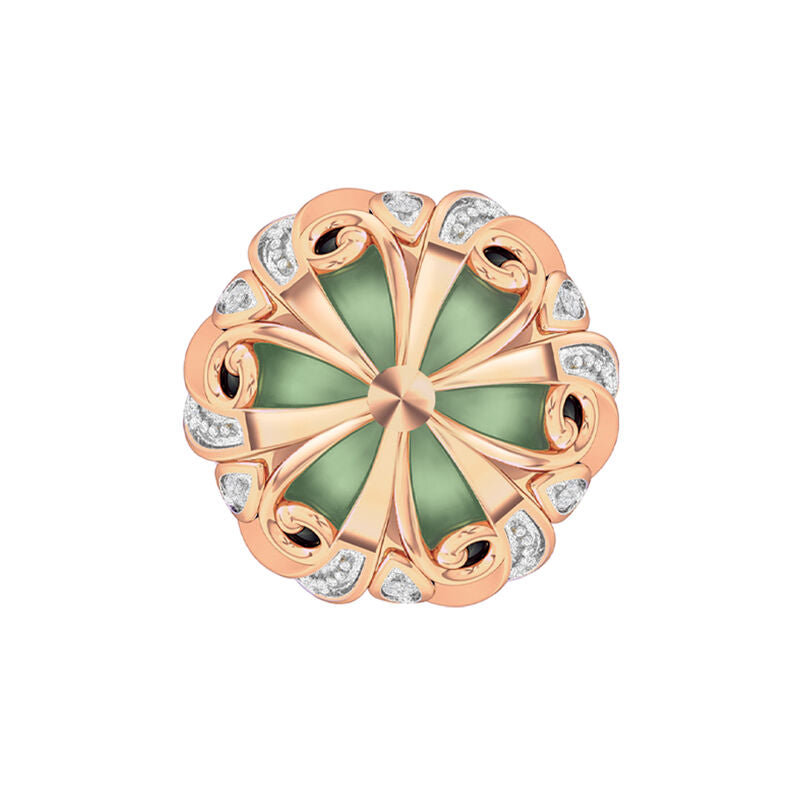 Collar de diamantes y jade Copper Embrace